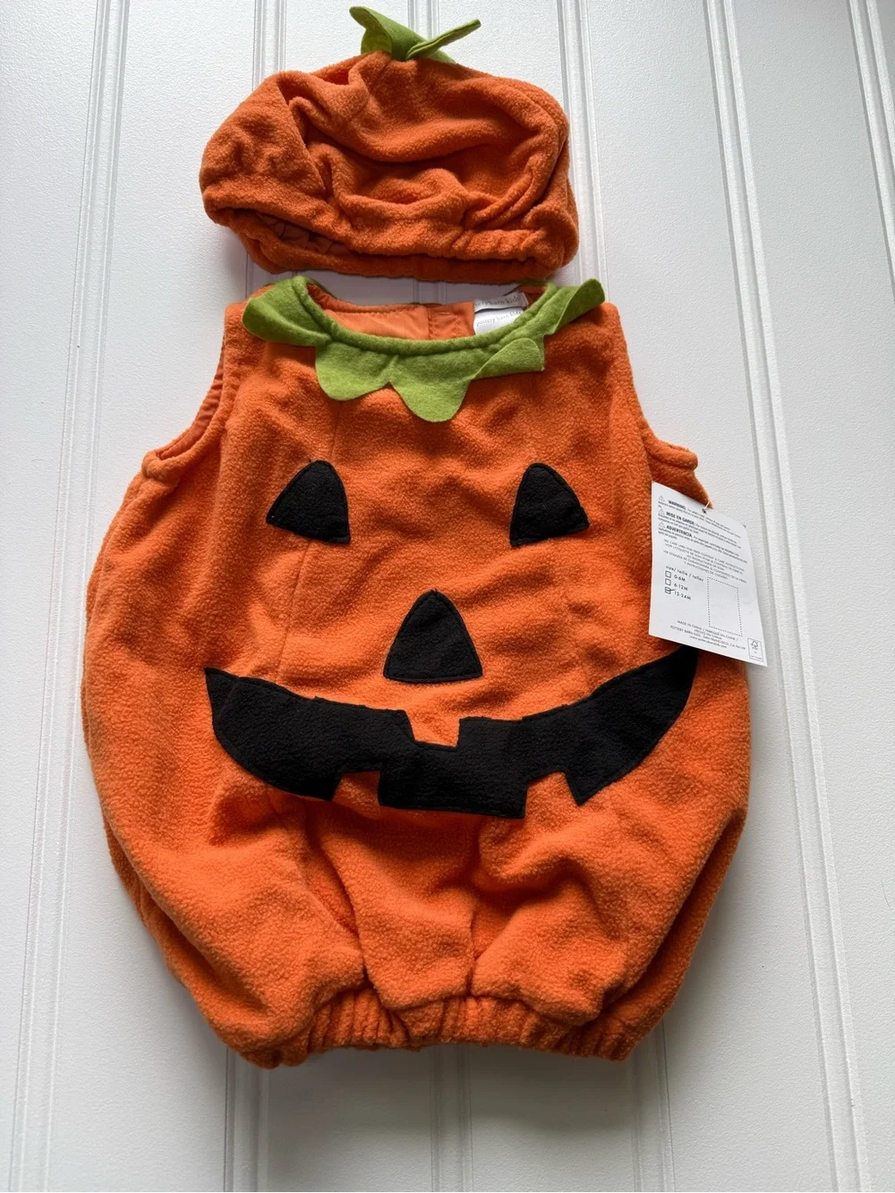 Pottery Barn Kids Halloween Pumpkin Baby 2 Piece Costume 12-24 Months NEW 2003 - Picture 1 of 3